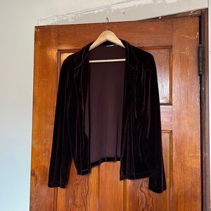Chocolate brown velvet cardigan